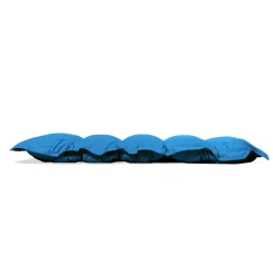 DECO ARTS - Coussin capitonné confort intérieur extérieur 120x60cm - bleu pétrole