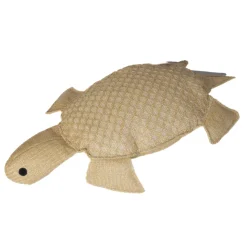 DECO ARTS - Coussin effet raphia - forme tortue - 60x20cm