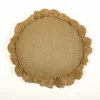 DECO ARTS - Coussin effet raphia - forme soleil - 50x15cm