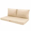 DECO ARTS - Coussins pour salon de jardin déhoussable 100x50cm beige