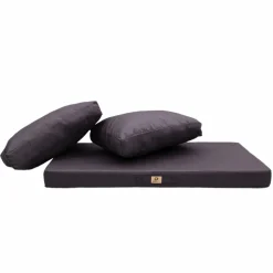DECO ARTS - Coussins pour salon de jardin déhoussable 120x60cm gris carbone