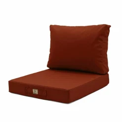 DECO ARTS - Coussins pour salon de jardin déhoussable 50x50cm terracotta
