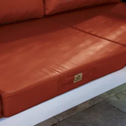 DECO ARTS - Coussins pour salon de jardin déhoussable 50x50cm terracotta