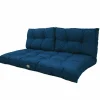 DECO ARTS - Coussins pour salon de jardin capitonné 120x60cm bleu petrole