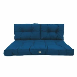 DECO ARTS - Coussins pour salon de jardin capitonné 120x60cm bleu petrole