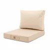 DECO ARTS - Coussins pour salon de jardin déhoussable 50x50cm beige