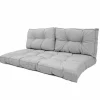 DECO ARTS - Coussins pour salon de jardin capitonné 120x60cm gris galet