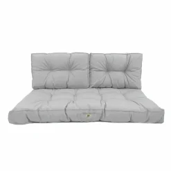 DECO ARTS - Coussins pour salon de jardin capitonné 120x60cm gris galet