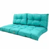 DECO ARTS - Coussins pour salon de jardin capitonné 120x60cm bleu caraibes
