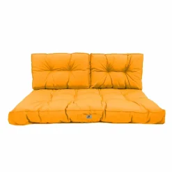 DECO ARTS - Coussins pour salon de jardin capitonné 120x60cm jaune