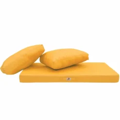 DECO ARTS - Coussins pour salon de jardin déhoussable 120x60cm jaune