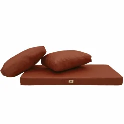 DECO ARTS - Coussins pour salon de jardin déhoussable 100x50cm terracotta