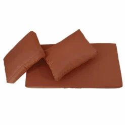 DECO ARTS - Coussins pour salon de jardin déhoussable 100x50cm terracotta