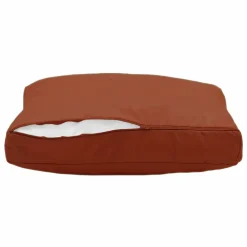DECO ARTS - Coussins pour salon de jardin déhoussable 100x50cm terracotta