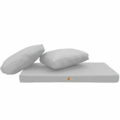 DECO ARTS - Coussins pour salon de jardin déhoussable 120x60cm gris galet