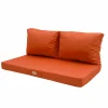 DECO ARTS - Coussins pour salon de jardin déhoussable 100x50cm orange
