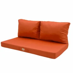 DECO ARTS - Coussins pour salon de jardin déhoussable 100x50cm orange