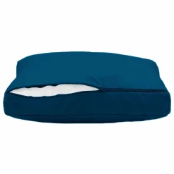 DECO ARTS - Coussins pour salon de jardin déhoussable 100x50cm bleu pétrole