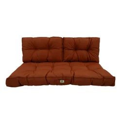DECO ARTS - Coussins pour salon de jardin capitonné 100x50cm terracotta
