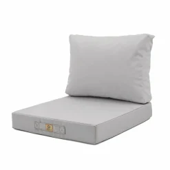 DECO ARTS - Coussins pour salon de jardin déhoussable 50x50cm gris galet