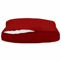 DECO ARTS - Coussins pour salon de jardin déhoussable 100x50cm rouge