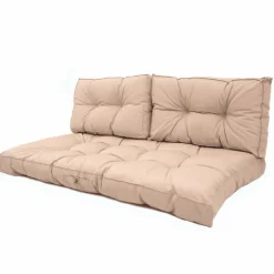 DECO ARTS - Coussins pour salon de jardin capitonné 120x60cm beige