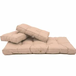 DECO ARTS - Coussins pour salon de jardin capitonné 120x60cm beige