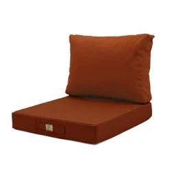 DECO ARTS - Coussins pour salon de jardin déhoussable 50x60cm terracotta