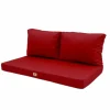 DECO ARTS - Coussins pour salon de jardin déhoussable 120x60cm rouge