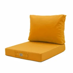 DECO ARTS - Coussins pour salon de jardin déhoussable 50x50cm jaune