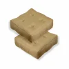 DECO ARTS - Lot de 2 coussins de sol effet lin 50 x 50 x 18 cm - beige