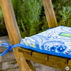 DECO ARTS - Lot de 4 galettes de chaise 35x35x3 cm motif arabesque
