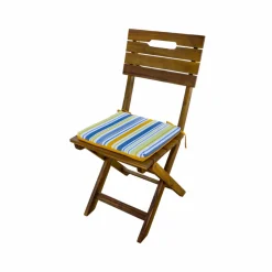 DECO ARTS - Lot de 4 galettes de chaise 35x35x3 cm motif rayures solaires
