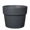 DEROMA - Pot Vaso Perfetto Bigband en terre cuite émaillée Epoxy Cendre - Ø24cm