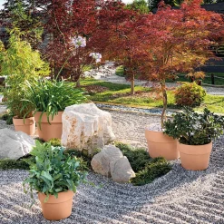 DEROMA - Pot Vaso Perfetto White en terre cuite - H.19,7 x D.24 m