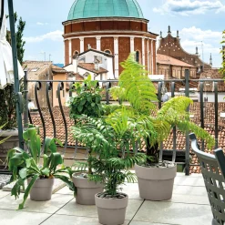 DEROMA - Pot Vaso Perfetto Grafite en terre cuite - H.23,6 x D.29 m