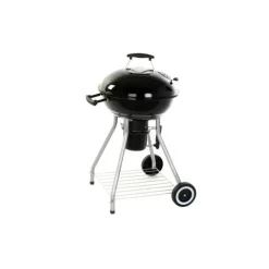 DKD HOME DECOR - Barbecue à charbon avec couvercle et roulettes noir métal plastique rectangulaire 52,4 x 59 x 91,6 cm