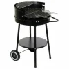DKD HOME DECOR - Roues de barbecue au charbon de bois noir métal plastique 59 x 49,5 x 82 cm