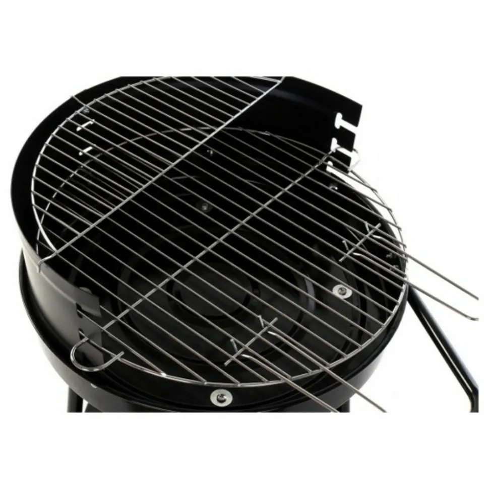 DKD HOME DECOR - Roues de barbecue au charbon de bois noir métal plastique 59 x 49,5 x 82 cm