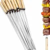 DOWNYPAWS - 35 brochettes en acier inoxydable de 13,7 pouces avec poignées