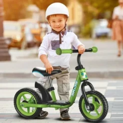 Draisienne velo avec repose-pieds - vert - skids control