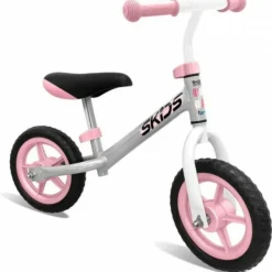 Draisienne velo grise et rose - skids control