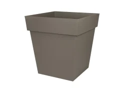 EDA - Pot carré toscane - 50 cm - 87 l - taupe