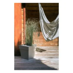 EDA - Pot carré toscane - 50 cm - 87 l - taupe