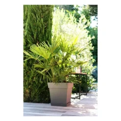 EDA - Pot carré toscane - 50 cm - 87 l - taupe