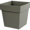 EDA - Pot de fleur carré - 39 x 39 x 39 cm - 38 l - taupe