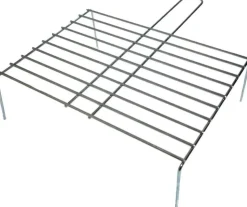 EDM - Grille avec pieds pour barbecue - zinc - 45x35 cm