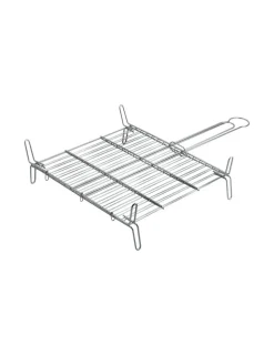 EDM - Grille de barbecue double - zinc - 50x50 cm