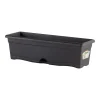 EDM - Jardinière intégrée soucoupe 50x20cm anthracite