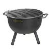 EL ZORRO - Barbecue de table ronde avec gril en acier zing blanc ø30x28cm imex el zorro. - imex el zorro